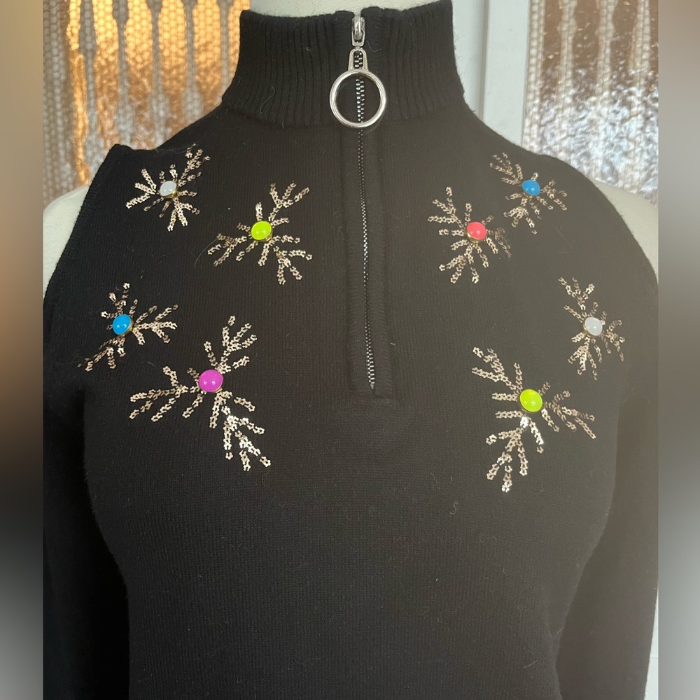 Custom Designed Black Vintage Sweater